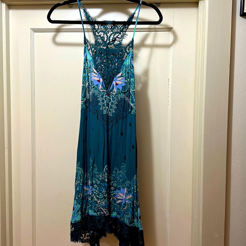 Free People lace and floral slip